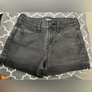 Old Navy Black Jean Shorts Distressed High-Waisted